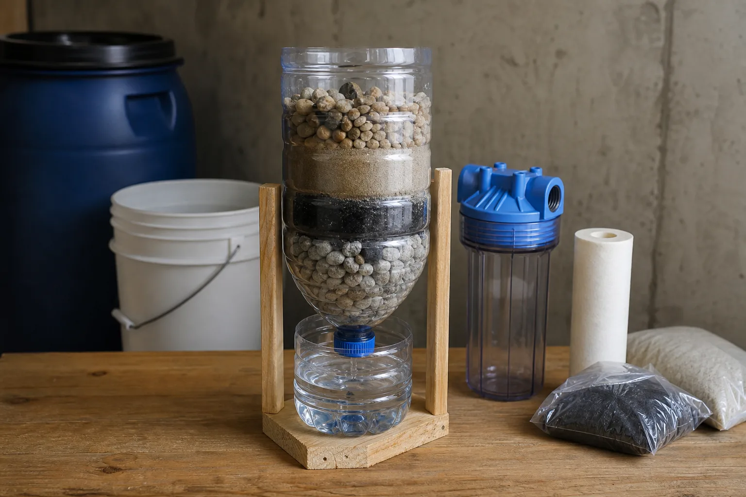 DIY Wasserfilter fuer den Notfall: Unverzichtbare Loesungen zum Selberbauen