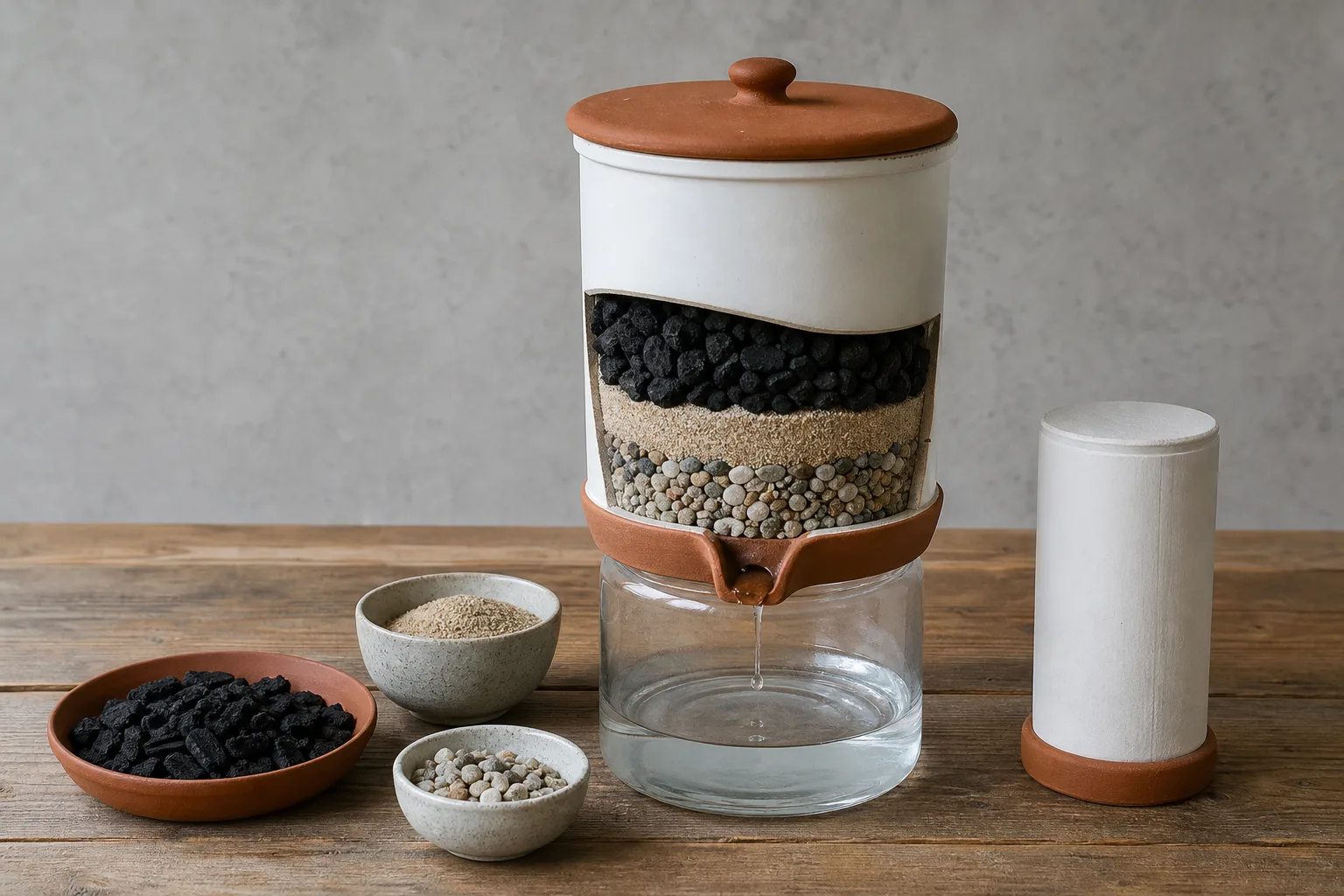 Anleitung fuer einen DIY Wasserfilter aus Keramik und Aktivkohle
