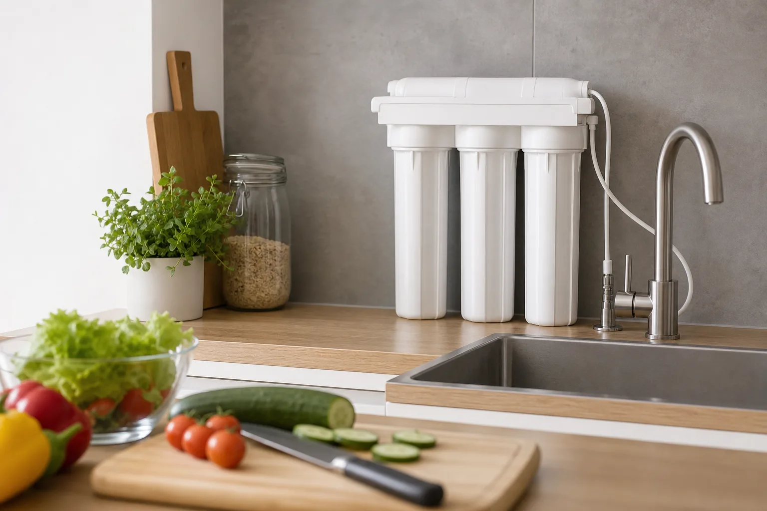 Kueche und Wasserfilter: So unterstuetzt ein Filter die Lebensmittelzubereitung